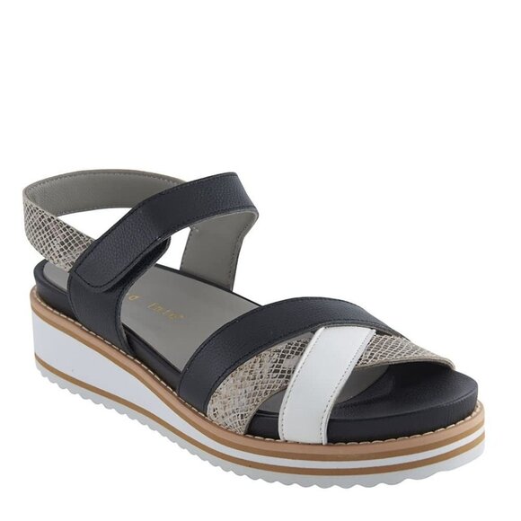 David Tate Echo Women's Slip On Shoes Sandals Leather  Platform Slides 7.5 W - Picture 1 of 10